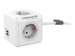 PowerCube Extended USB Witte Stekkerdoos